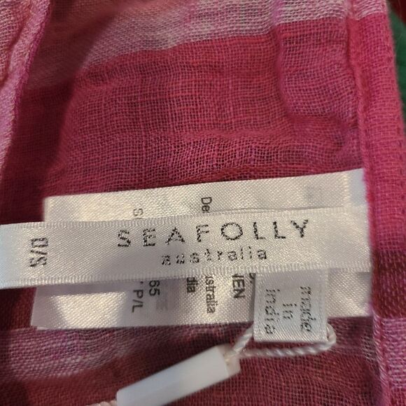 Seafolly Pink and White Striped Tunic / Coverup - Picture 5 of 6
